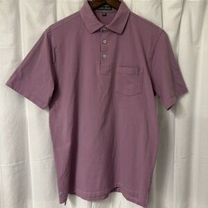 Southern Point Co Striped Short Sleeve Performance 3 Button Polo Shirt Medium EC